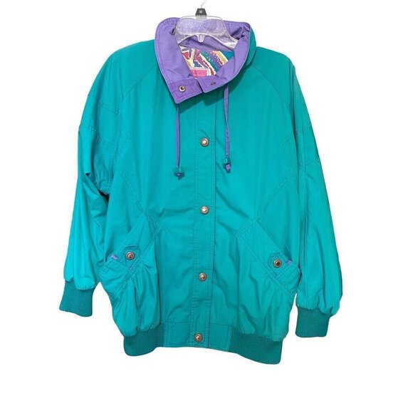 Innovations by Izzi Vintage 80’s Teal Purple Jacket Women’s Size Small - Picture 1 of 12